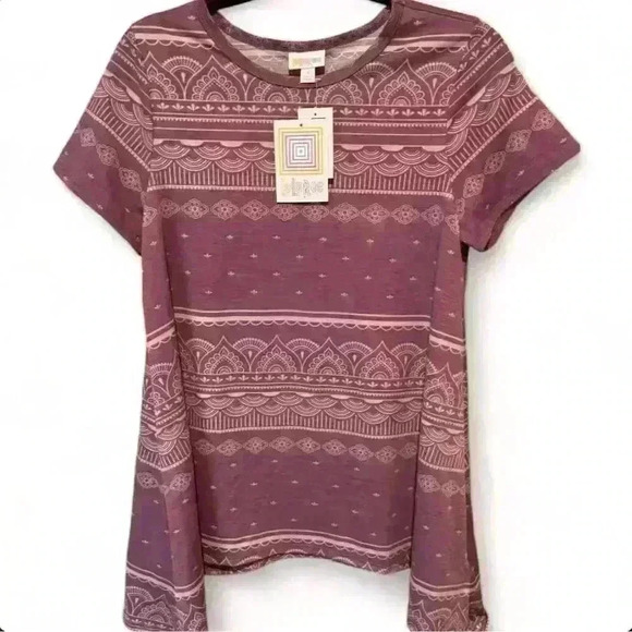 NWT- LuLaRoe Women's Purple Short Sleeve Tunic Top Size Small - Picture 1 of 7